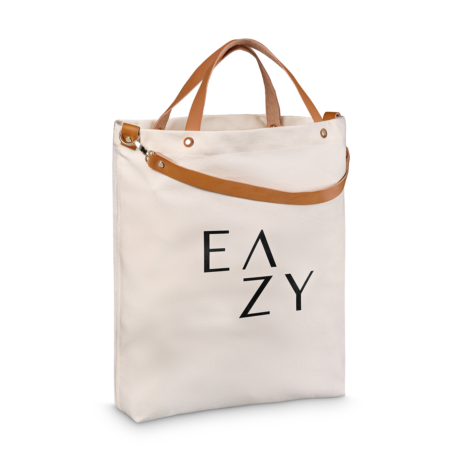 The Tote, Creme, Leder braun, KOCHU_0001_a2