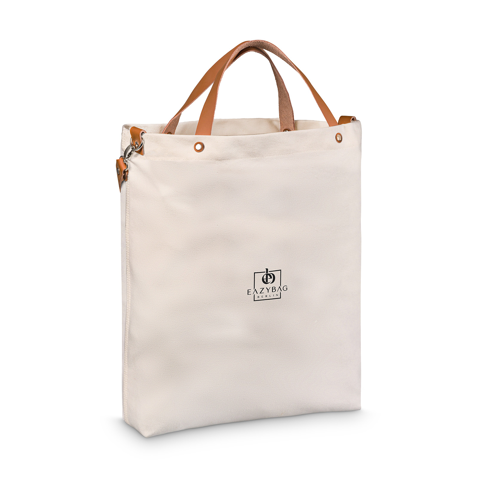The Tote, Creme, Leder braun, KOCHU_0001_b3