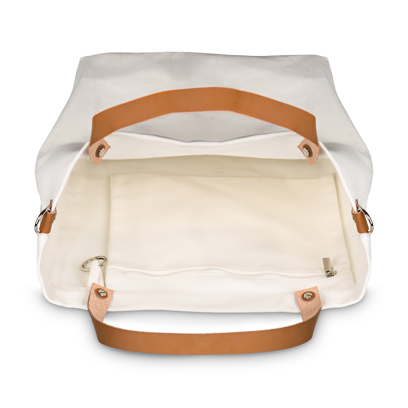 The Tote, Creme, Leder braun, KOCHU_0001_e2